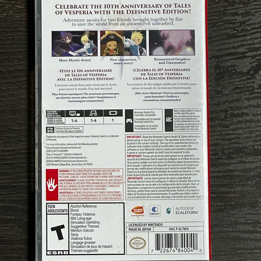 Tales of Vesperia - Definitive Edition - Nintendo Switch - Picture 3 of 3